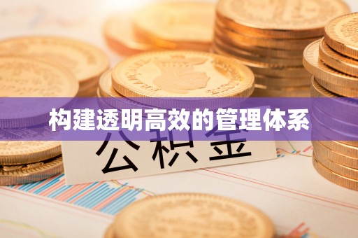 枝江构建透明高效的管理体系